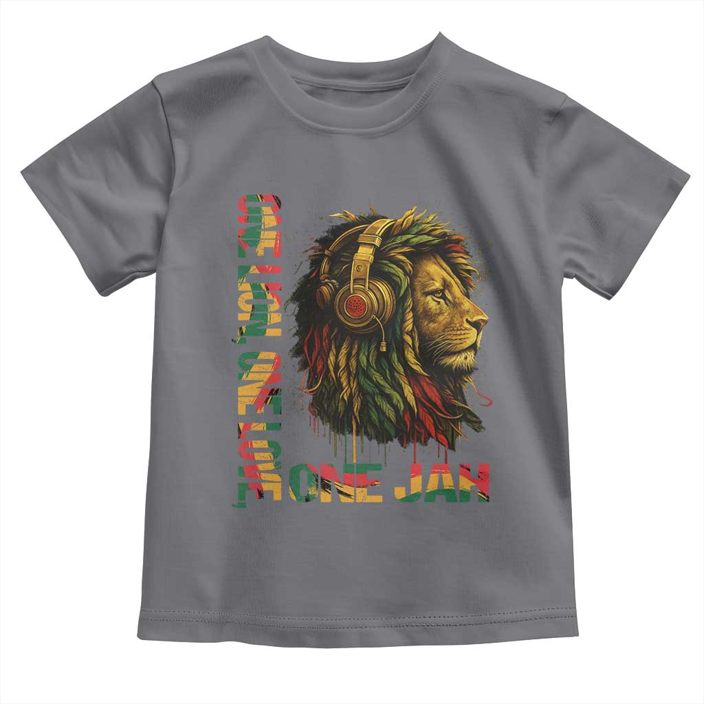 One Love Rasta Lion Toddler T Shirt Rastafari Reggae Jamaica Roots Lion of Judah Dreadlocks - Wonder Print Shop