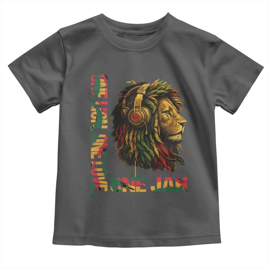 One Love Rasta Lion Toddler T Shirt Rastafari Reggae Jamaica Roots Lion of Judah Dreadlocks - Wonder Print Shop