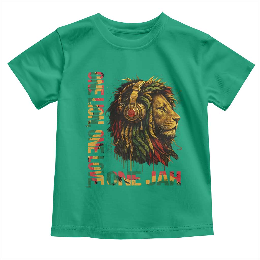 One Love Rasta Lion Toddler T Shirt Rastafari Reggae Jamaica Roots Lion of Judah Dreadlocks - Wonder Print Shop