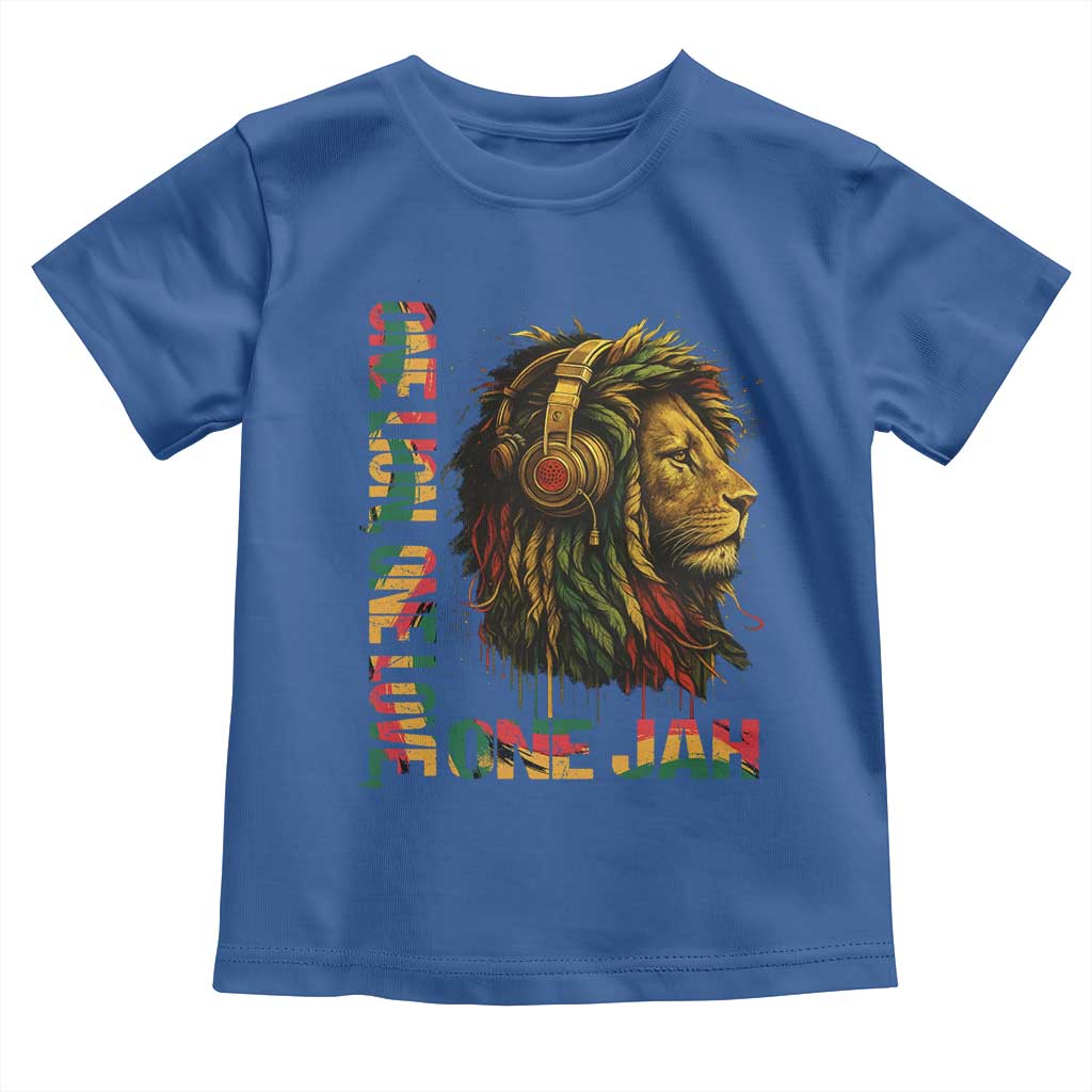One Love Rasta Lion Toddler T Shirt Rastafari Reggae Jamaica Roots Lion of Judah Dreadlocks - Wonder Print Shop