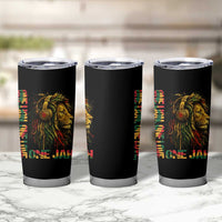One Love Rasta Lion Tumbler Cup Rastafari Reggae Jamaica Roots Lion of Judah Dreadlocks - Wonder Print Shop
