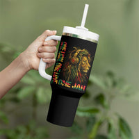 One Love Rasta Lion Tumbler With Handle Rastafari Reggae Jamaica Roots Lion of Judah Dreadlocks - Wonder Print Shop