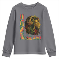 One Love Rasta Lion Youth Sweatshirt Rastafari Reggae Jamaica Roots Lion of Judah Dreadlocks - Wonder Print Shop