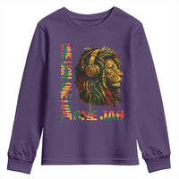 One Love Rasta Lion Youth Sweatshirt Rastafari Reggae Jamaica Roots Lion of Judah Dreadlocks - Wonder Print Shop