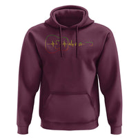 Guitar Rastafari Heartbeat Hoodie Jamaica ECG Pulse Rasta Reggae Music Vibes - Wonder Print Shop