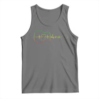 Guitar Rastafari Heartbeat Tank Top Jamaica ECG Pulse Rasta Reggae Music Vibes - Wonder Print Shop