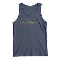 Guitar Rastafari Heartbeat Tank Top Jamaica ECG Pulse Rasta Reggae Music Vibes - Wonder Print Shop