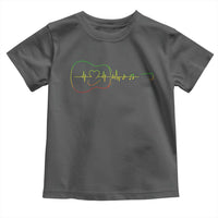 Guitar Rastafari Heartbeat Toddler T Shirt Jamaica ECG Pulse Rasta Reggae Music Vibes - Wonder Print Shop