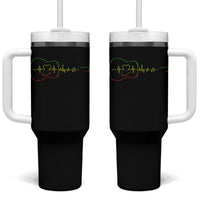 Guitar Rastafari Heartbeat Tumbler With Handle Jamaica ECG Pulse Rasta Reggae Music Vibes - Wonder Print Shop