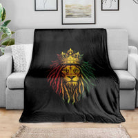Rasta Reggae Lion Throw Blanket Jamaican Pride Lion of Judah Gift for Rastafari - Wonder Print Shop