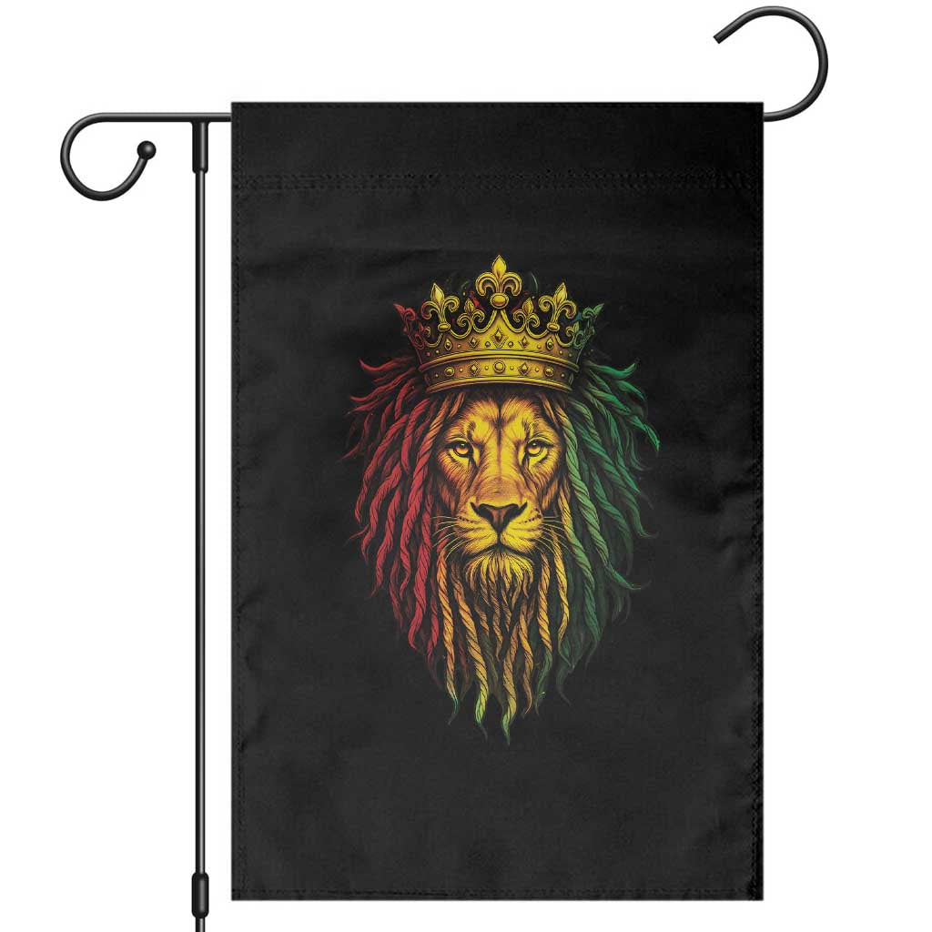 Rasta Reggae Lion Garden Flag Jamaican Pride Lion of Judah Gift for Rastafari - Wonder Print Shop