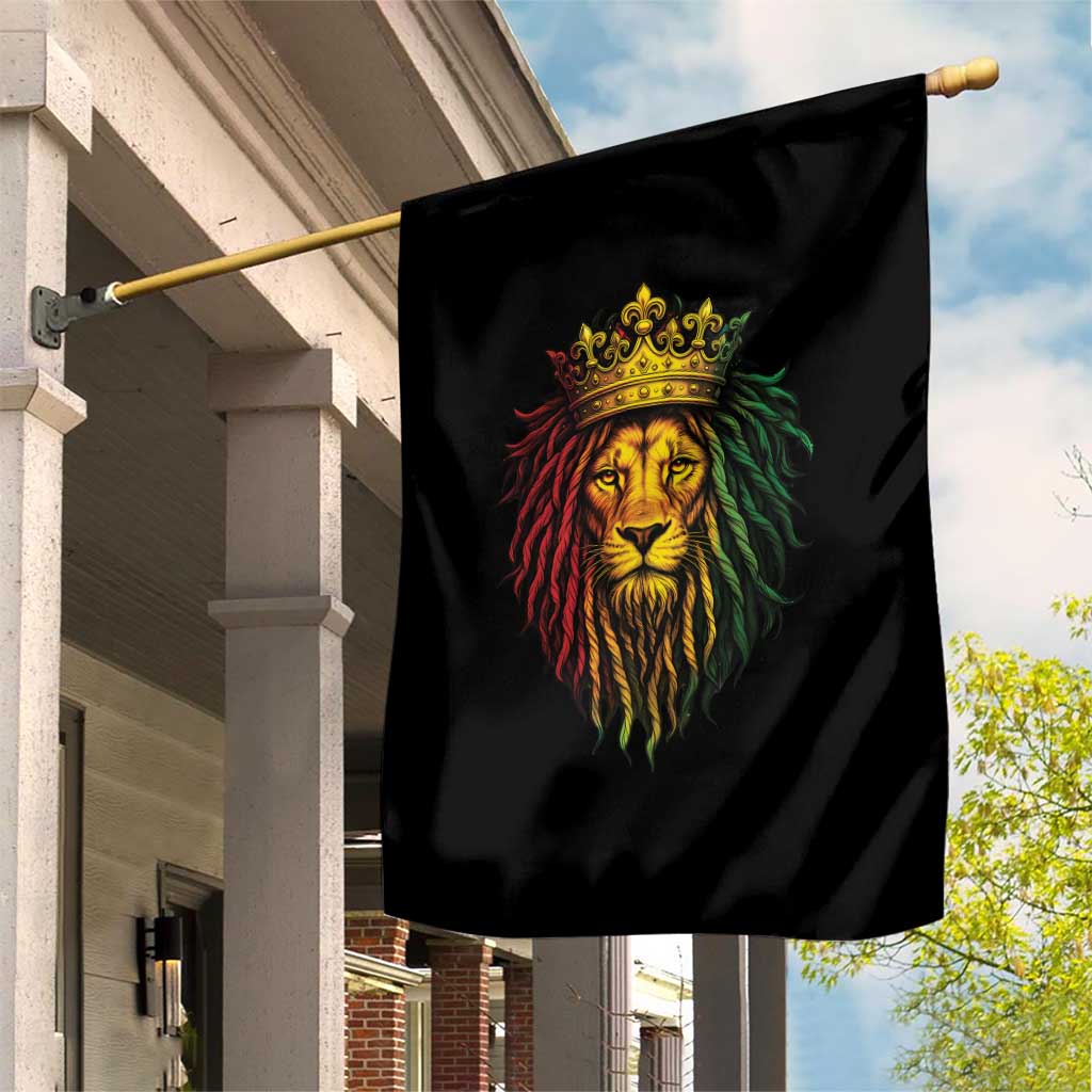 Rasta Reggae Lion Garden Flag Jamaican Pride Lion of Judah Gift for Rastafari - Wonder Print Shop