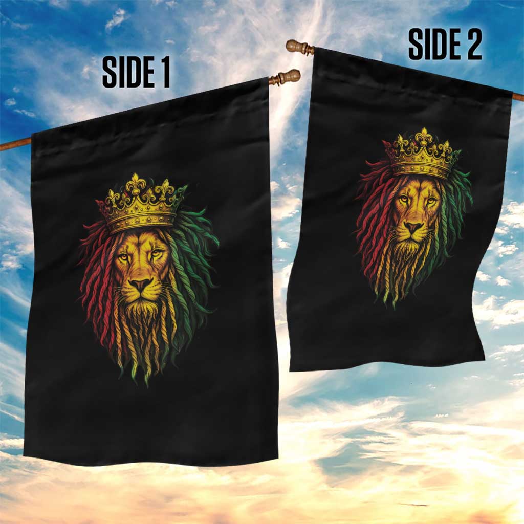 Rasta Reggae Lion Garden Flag Jamaican Pride Lion of Judah Gift for Rastafari - Wonder Print Shop