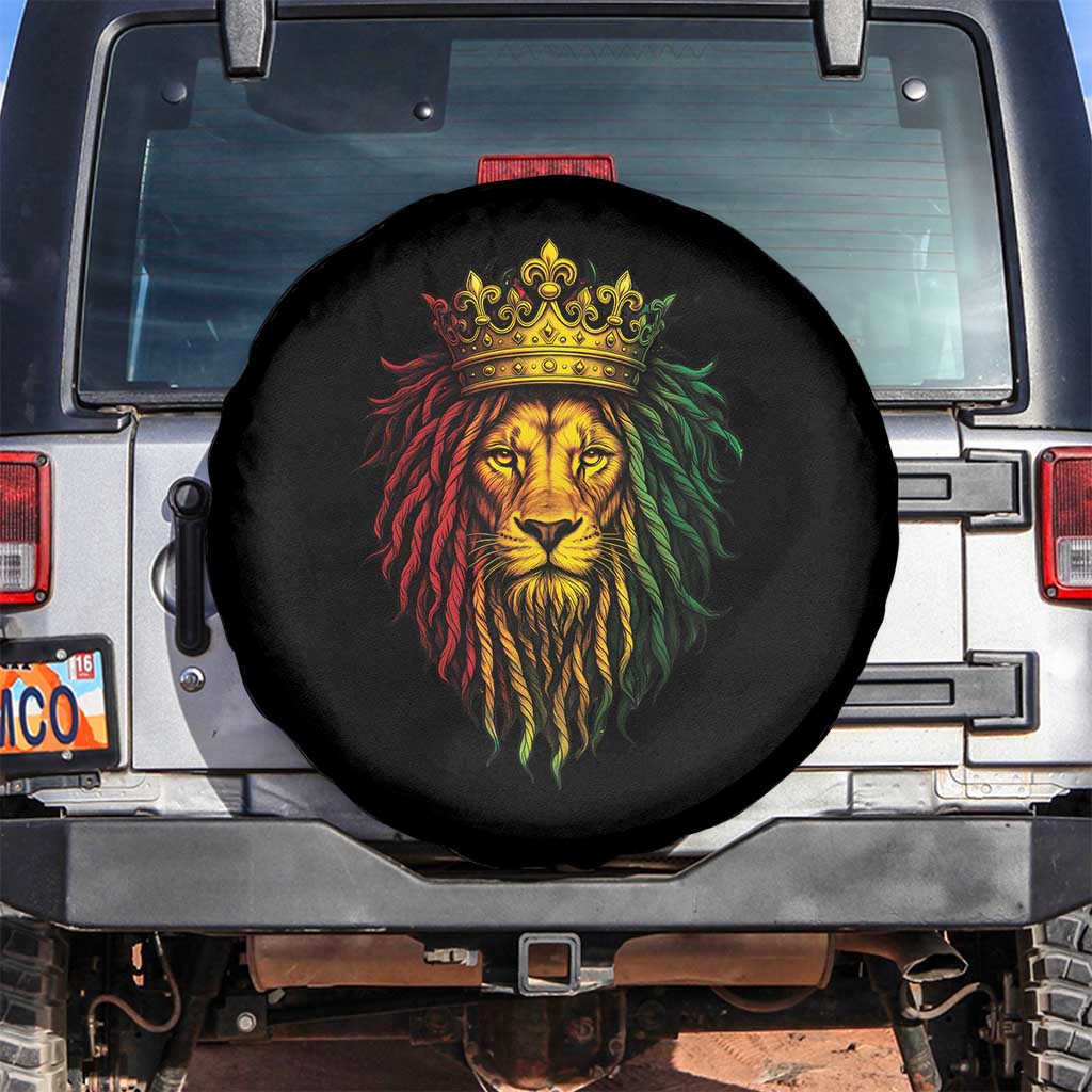 Rasta Reggae Lion Spare Tire Cover Jamaican Pride Lion of Judah Gift for Rastafari - Wonder Print Shop