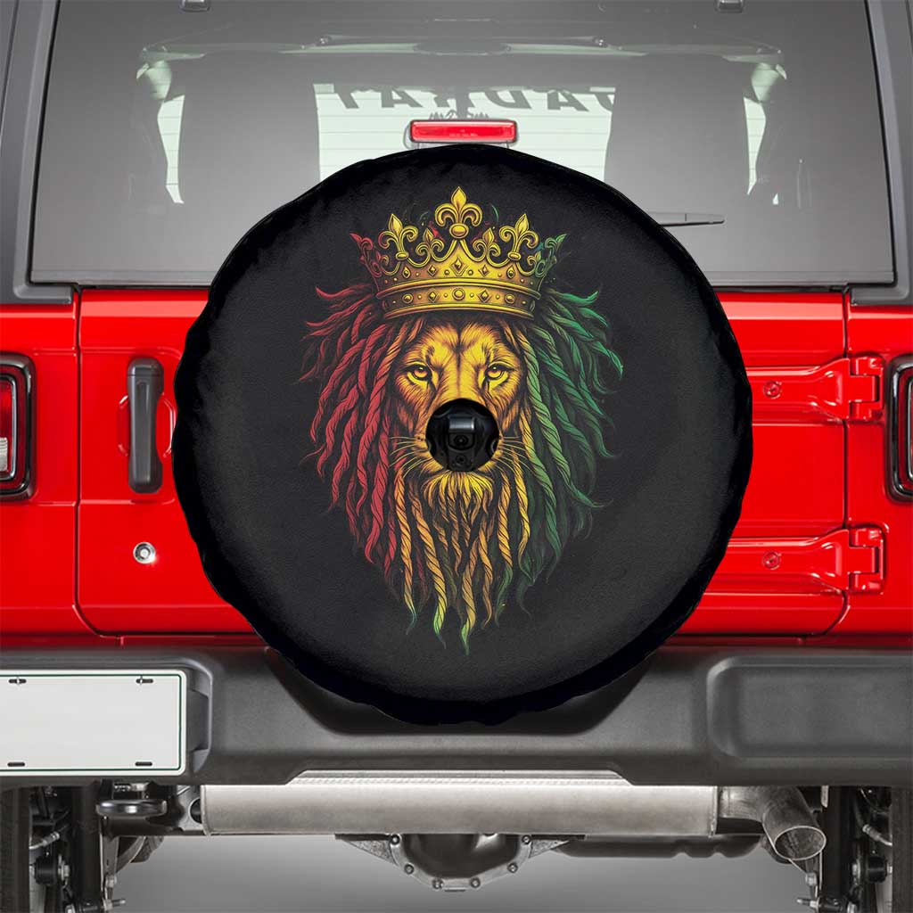 Rasta Reggae Lion Spare Tire Cover Jamaican Pride Lion of Judah Gift for Rastafari - Wonder Print Shop