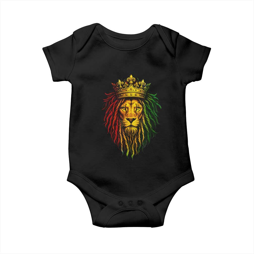 Rasta Reggae Lion Baby Onesie Jamaican Pride Lion of Judah Gift for Rastafari - Wonder Print Shop