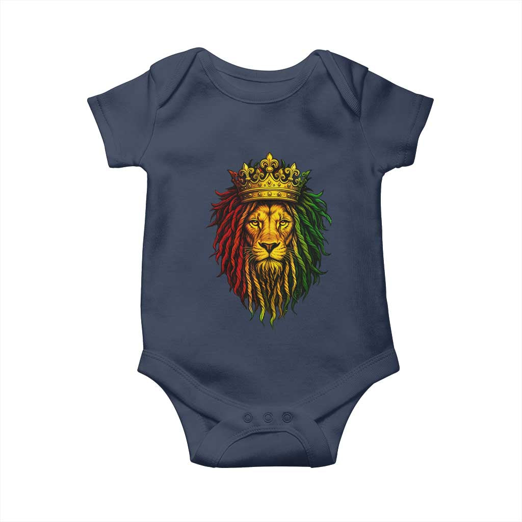 Rasta Reggae Lion Baby Onesie Jamaican Pride Lion of Judah Gift for Rastafari - Wonder Print Shop