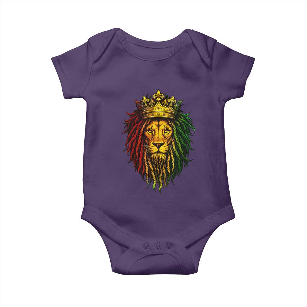 Rasta Reggae Lion Baby Onesie Jamaican Pride Lion of Judah Gift for Rastafari - Wonder Print Shop