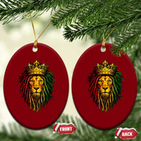 Rasta Reggae Lion Ceramic Ornament Jamaican Pride Lion of Judah Gift for Rastafari - Wonder Print Shop