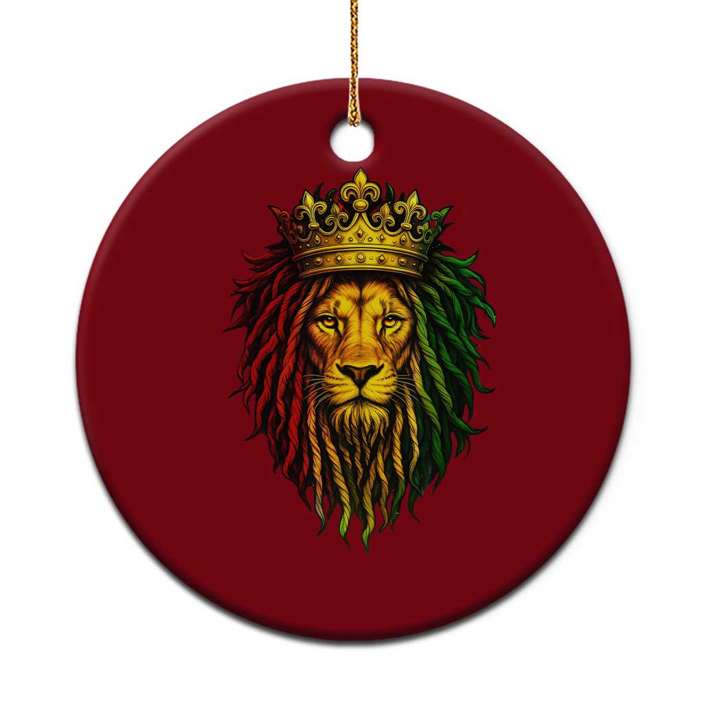 Rasta Reggae Lion Ceramic Ornament Jamaican Pride Lion of Judah Gift for Rastafari - Wonder Print Shop