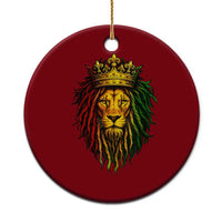 Rasta Reggae Lion Ceramic Ornament Jamaican Pride Lion of Judah Gift for Rastafari - Wonder Print Shop