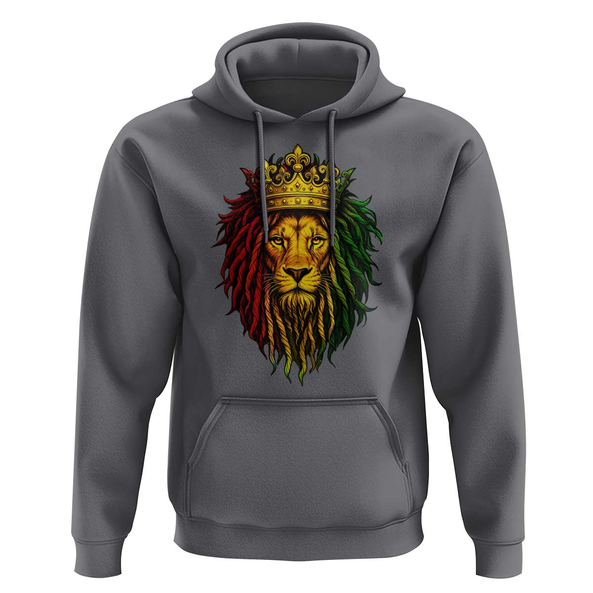Rasta Reggae Lion Hoodie Jamaican Pride Lion of Judah Gift for Rastafari - Wonder Print Shop