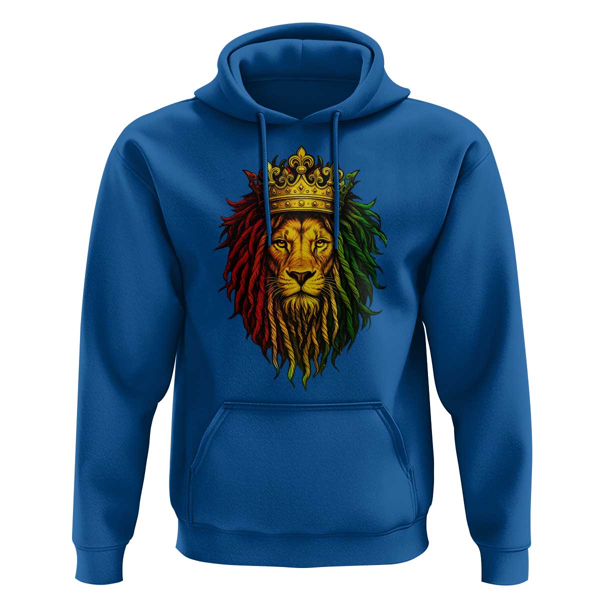 Rasta Reggae Lion Hoodie Jamaican Pride Lion of Judah Gift for Rastafari - Wonder Print Shop