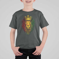 Rasta Reggae Lion T Shirt For Kid Jamaican Pride Lion of Judah Gift for Rastafari - Wonder Print Shop
