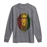 Rasta Reggae Lion Long Sleeve Shirt Jamaican Pride Lion of Judah Gift for Rastafari - Wonder Print Shop