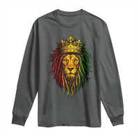 Rasta Reggae Lion Long Sleeve Shirt Jamaican Pride Lion of Judah Gift for Rastafari - Wonder Print Shop