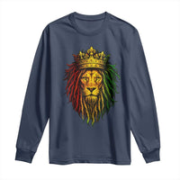 Rasta Reggae Lion Long Sleeve Shirt Jamaican Pride Lion of Judah Gift for Rastafari - Wonder Print Shop