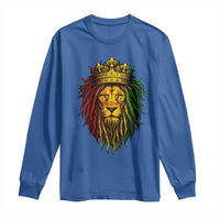 Rasta Reggae Lion Long Sleeve Shirt Jamaican Pride Lion of Judah Gift for Rastafari - Wonder Print Shop
