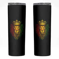 Rasta Reggae Lion Skinny Tumbler Jamaican Pride Lion of Judah Gift for Rastafari - Wonder Print Shop