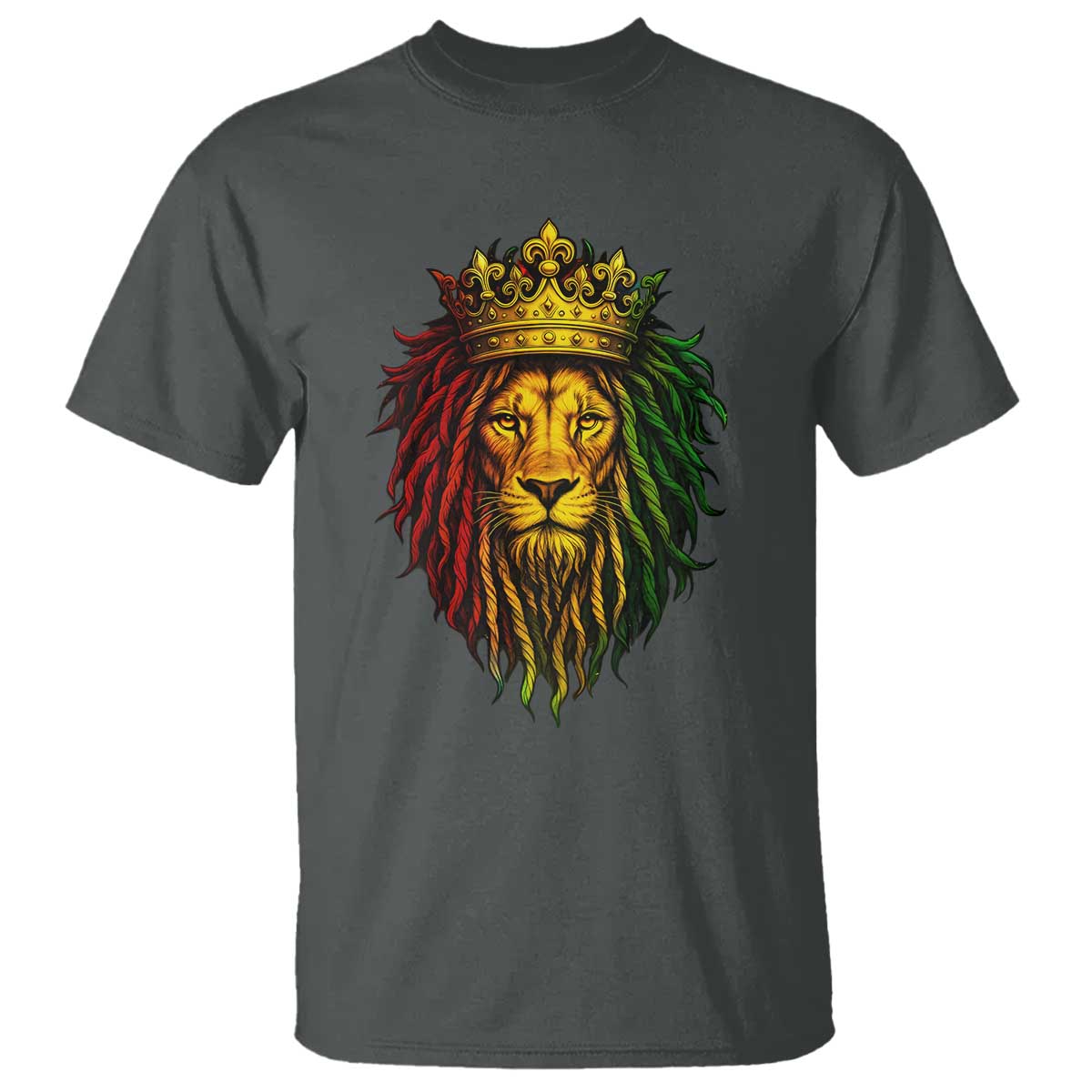 Rasta Reggae Lion T Shirt Jamaican Pride Lion of Judah Gift for Rastafari - Wonder Print Shop