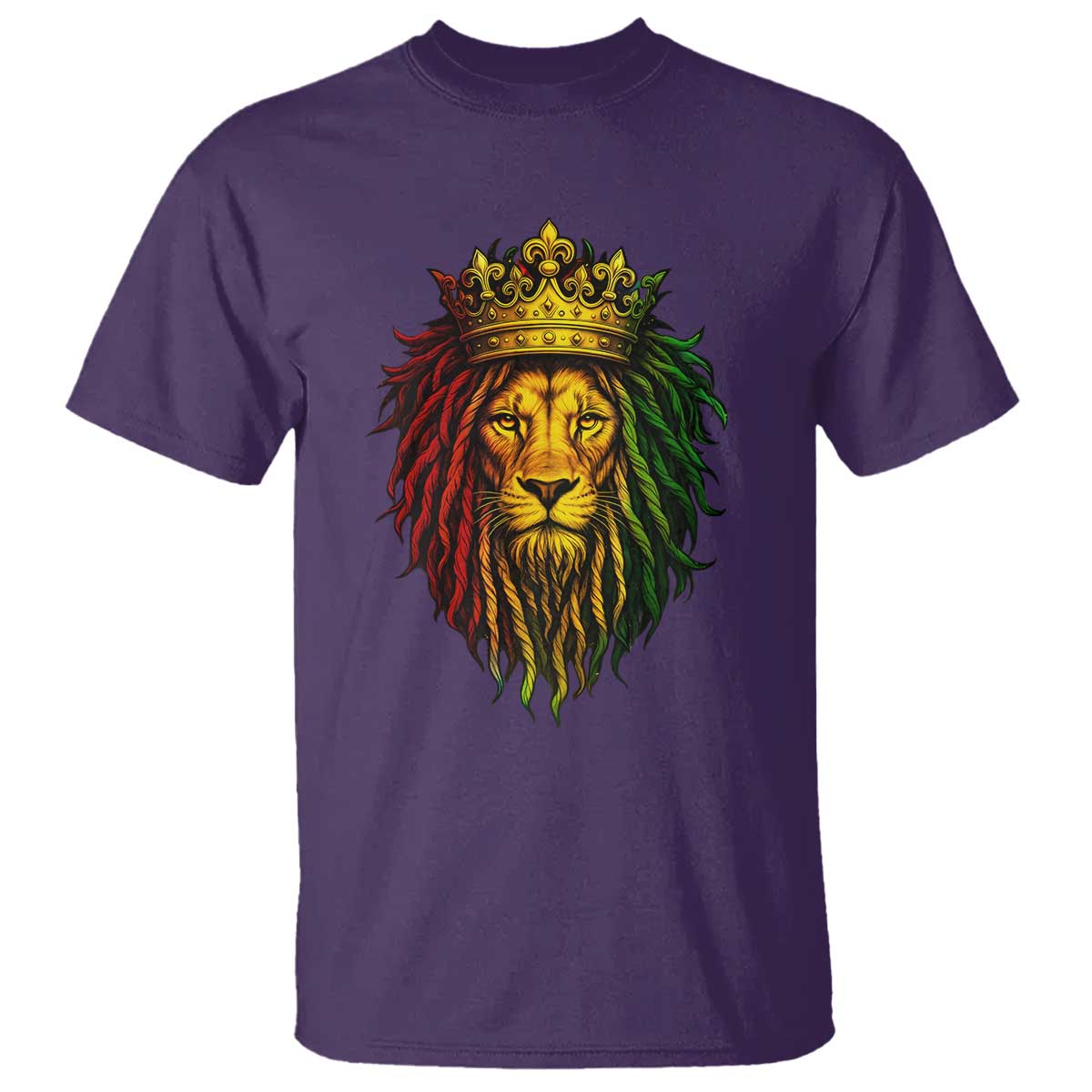 Rasta Reggae Lion T Shirt Jamaican Pride Lion of Judah Gift for Rastafari - Wonder Print Shop