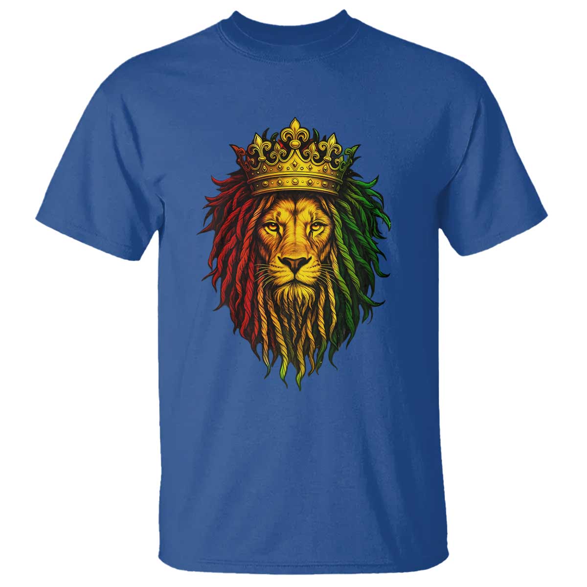 Rasta Reggae Lion T Shirt Jamaican Pride Lion of Judah Gift for Rastafari - Wonder Print Shop
