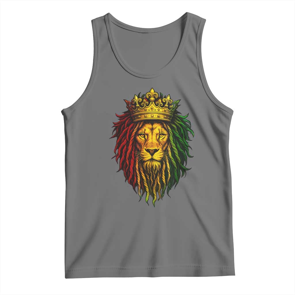 Rasta Reggae Lion Tank Top Jamaican Pride Lion of Judah Gift for Rastafari - Wonder Print Shop