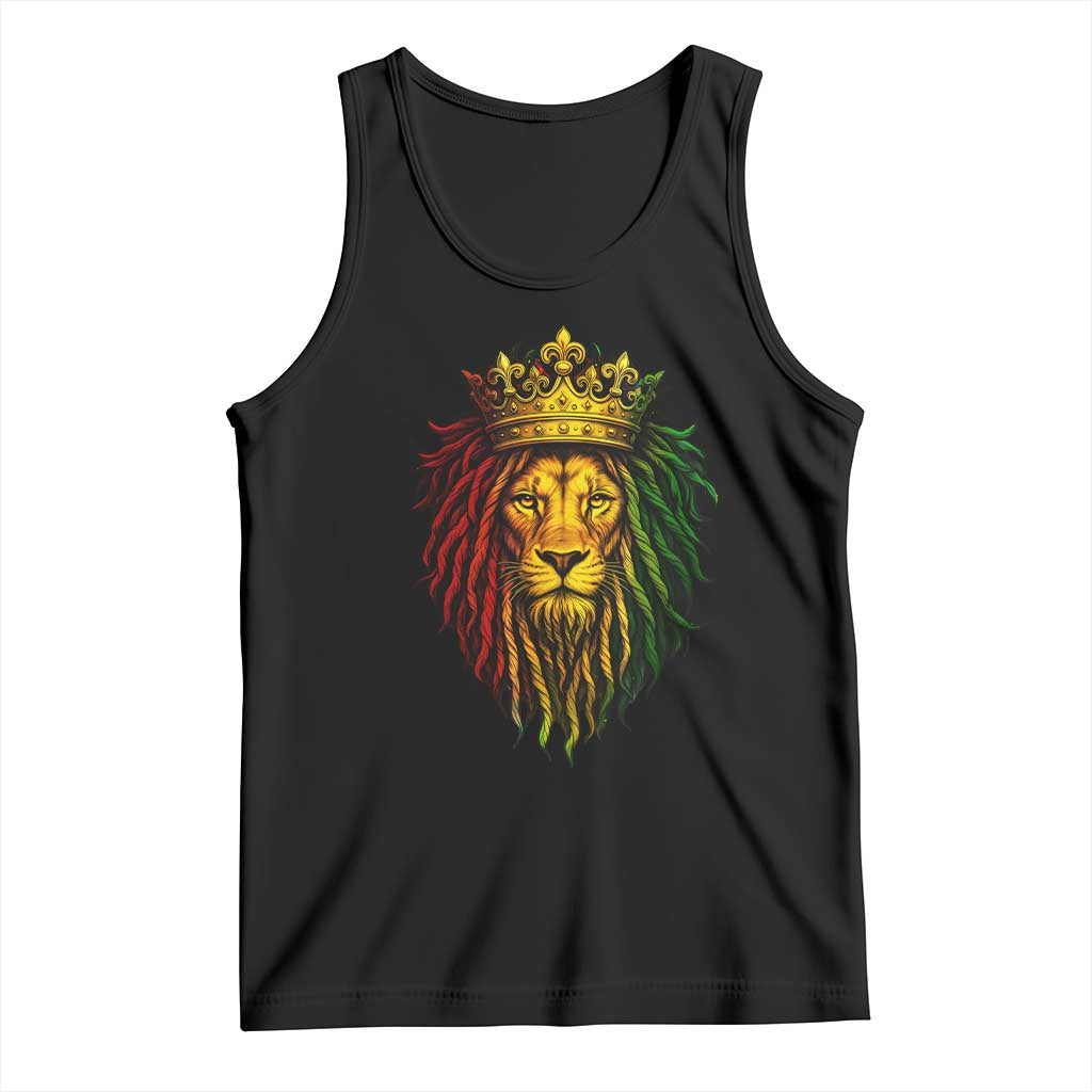 Rasta Reggae Lion Tank Top Jamaican Pride Lion of Judah Gift for Rastafari - Wonder Print Shop