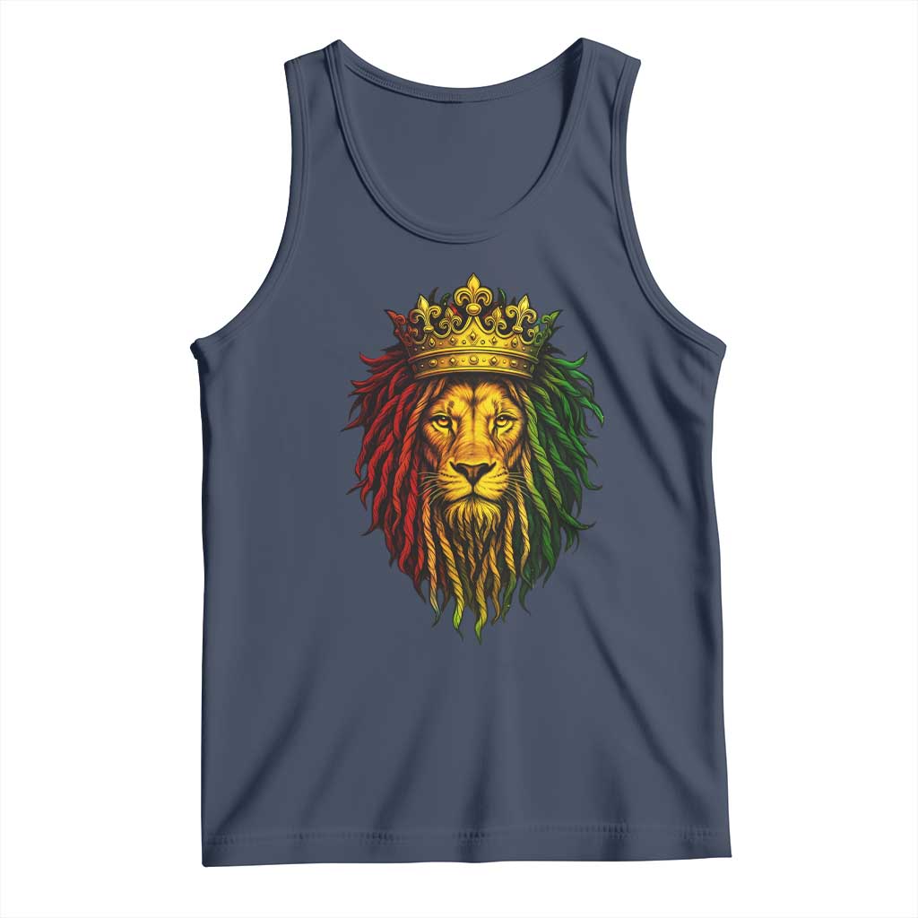 Rasta Reggae Lion Tank Top Jamaican Pride Lion of Judah Gift for Rastafari - Wonder Print Shop