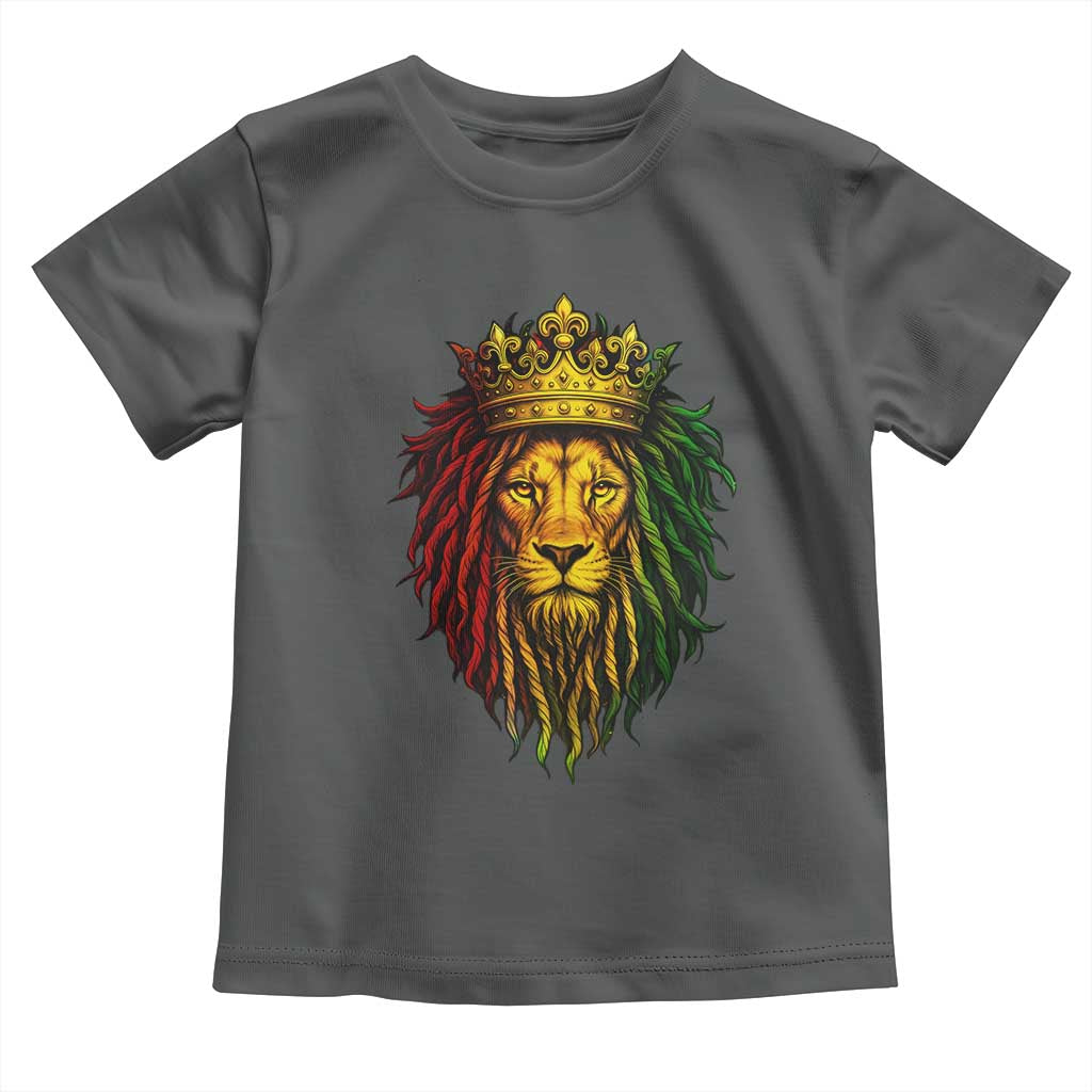 Rasta Reggae Lion Toddler T Shirt Jamaican Pride Lion of Judah Gift for Rastafari - Wonder Print Shop
