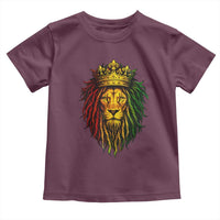 Rasta Reggae Lion Toddler T Shirt Jamaican Pride Lion of Judah Gift for Rastafari - Wonder Print Shop