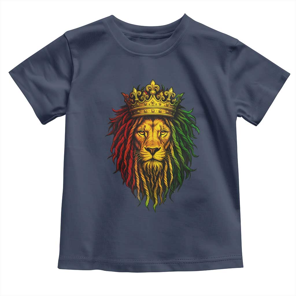 Rasta Reggae Lion Toddler T Shirt Jamaican Pride Lion of Judah Gift for Rastafari - Wonder Print Shop