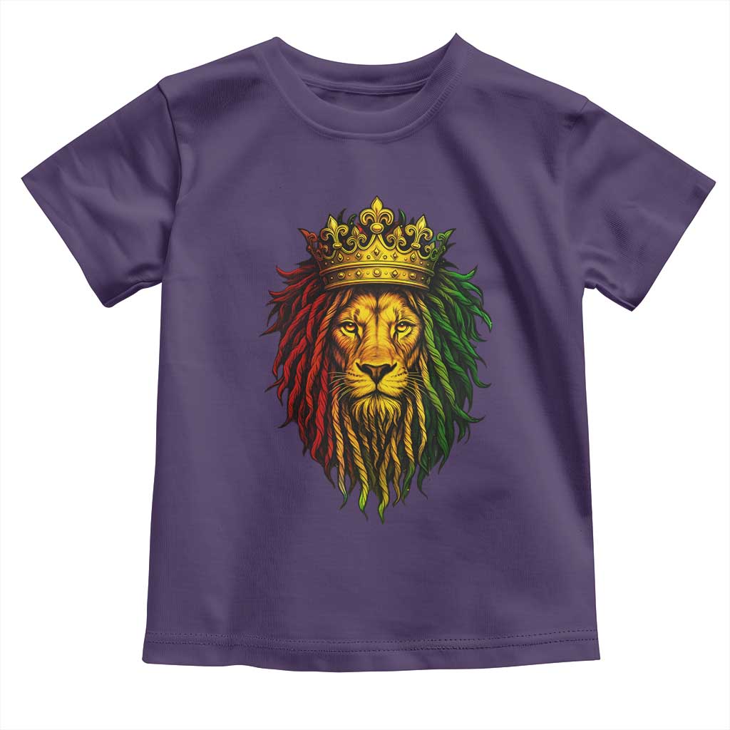 Rasta Reggae Lion Toddler T Shirt Jamaican Pride Lion of Judah Gift for Rastafari - Wonder Print Shop