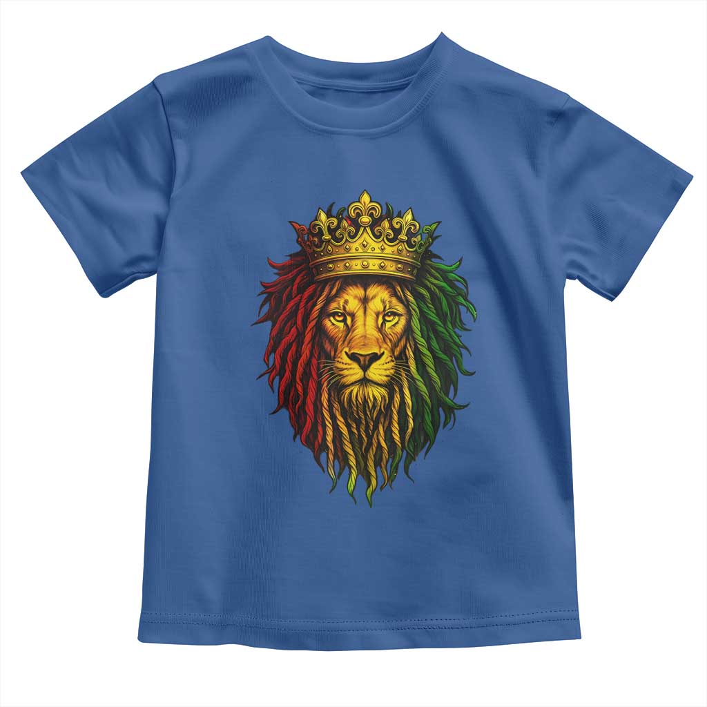 Rasta Reggae Lion Toddler T Shirt Jamaican Pride Lion of Judah Gift for Rastafari - Wonder Print Shop
