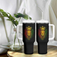 Rasta Reggae Lion Tumbler With Handle Jamaican Pride Lion of Judah Gift for Rastafari - Wonder Print Shop