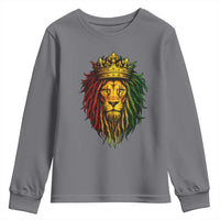 Rasta Reggae Lion Youth Sweatshirt Jamaican Pride Lion of Judah Gift for Rastafari - Wonder Print Shop