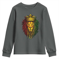Rasta Reggae Lion Youth Sweatshirt Jamaican Pride Lion of Judah Gift for Rastafari - Wonder Print Shop