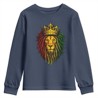 Rasta Reggae Lion Youth Sweatshirt Jamaican Pride Lion of Judah Gift for Rastafari - Wonder Print Shop