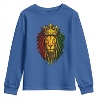Rasta Reggae Lion Youth Sweatshirt Jamaican Pride Lion of Judah Gift for Rastafari - Wonder Print Shop