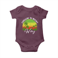 Jamaican Reggae Vibes Baby Onesie Retro Rasta Sunset Chill Chillin Di Right Way - Wonder Print Shop